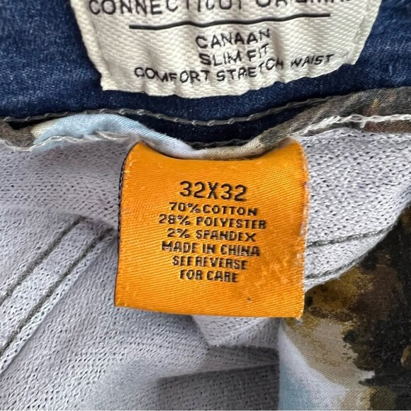 Tailor Vintage pants denim Men's Dark Blue Slim Straight Jeans - Picture 8 of 10